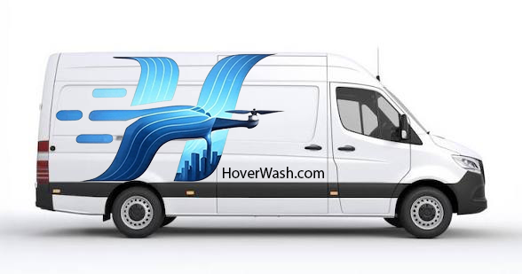 HoverWash branded service van wrap